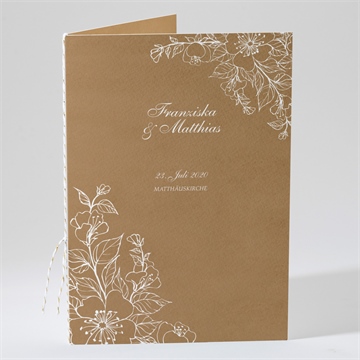 Kirchenheft Hochzeit weiße blüten