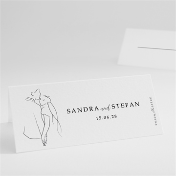Tischkarte Hochzeit skizze