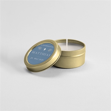 Kerze Konfirmation vergiss mein nicht blau - Vue 4