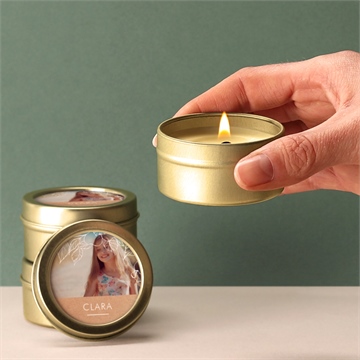 Kerze Konfirmation weiße malerei - Vue 2