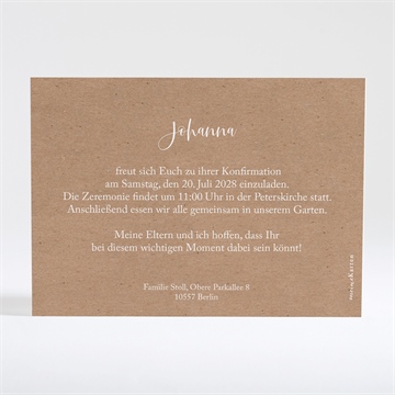 Einladung Konfirmation goldrauschen - Vue 4