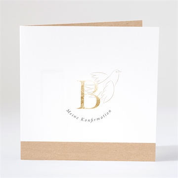 Einladung Konfirmation goldenes initial