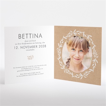 Einladung Konfirmation goldenes initial - Vue 3