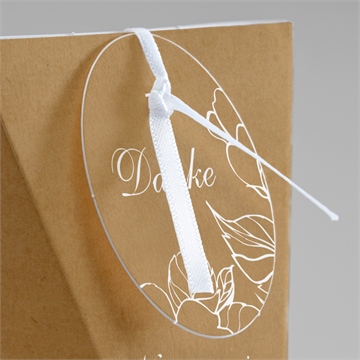 Geschenkbox Hochzeit weiße blüten - schachtel - Vue 2