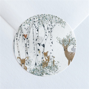 Sticker Geburt am waldrand