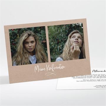 Einladung Konfirmation ichtus auf kraftpapier