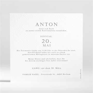 Einladung Konfirmation fotocollage kraftpapier - Vue 2