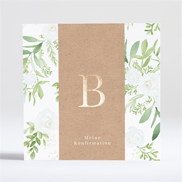 Einladung Konfirmation weiße rosen
