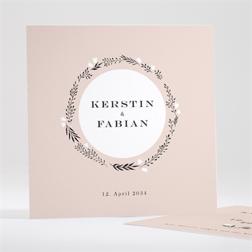 Save the Date Karte in pink und weiß