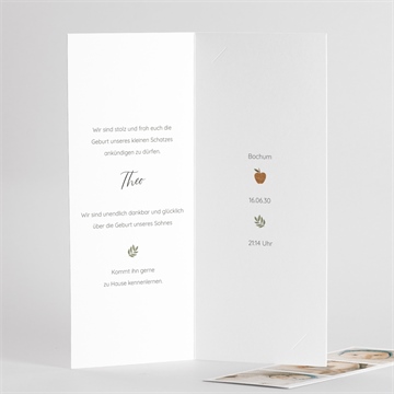 Geburtskarte präsentation - fotostreifen - vue 3