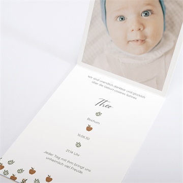 Geburtskarte präsentation - klappkarte - Vue 2