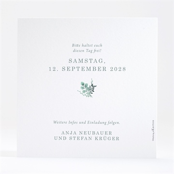 Save the Date Karte initialen - gold - Vue 4