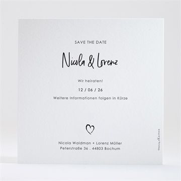 Save the Date Karte wir - Vue 2