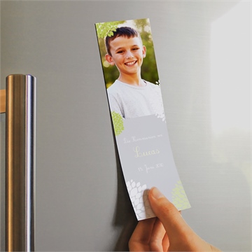 Andenken Kommunion blumen mit tauben - magnet - Vue 2