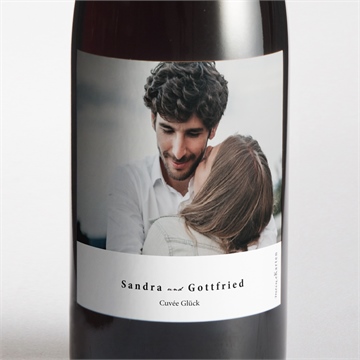 Flaschenetikett Hochzeit fotoautomat schlicht