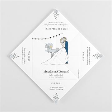 Hochzeitseinladung liebespaar - origami - Vue 3