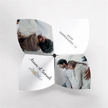 Hochzeitseinladung liebespaar - origami - Vue 2