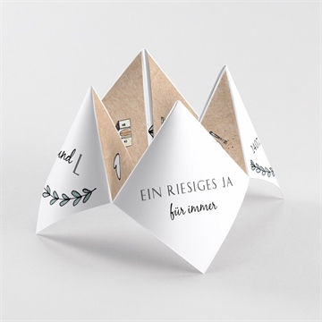Hochzeitseinladung perfekt geplant - origami