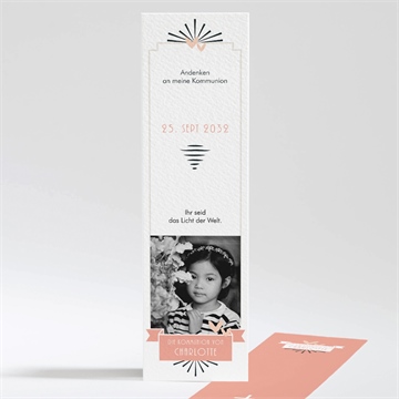 Andenken Kommunion fotoblock einladung
