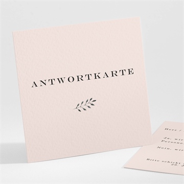 Antwortkarte Hochzeit in pink und weiß
