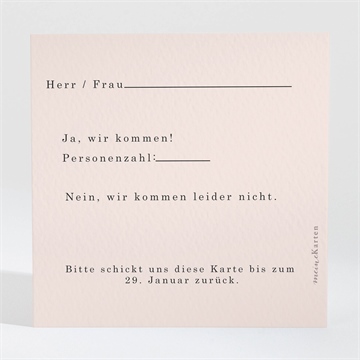 Antwortkarte Hochzeit in pink und weiß - Vue 2