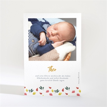 Dankeskarte Geburt kleiner löwe