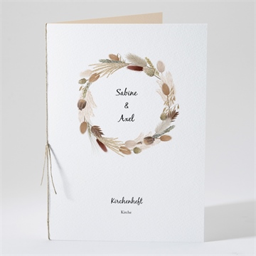 Kirchenheft Hochzeit herbstkranz