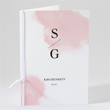 Kirchenheft Hochzeit schwarz und pastell