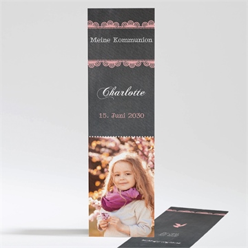 Andenken Kommunion rosa taube