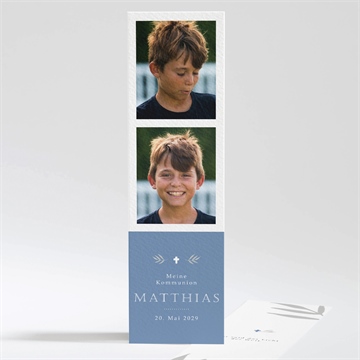 Andenken Kommunion vergiss mich nicht - blau