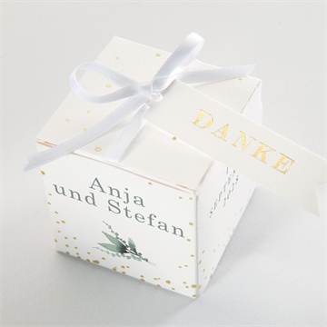 Geschenkbox Hochzeit initialen - gold - Vue 4