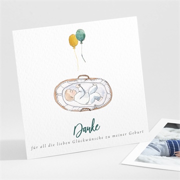 Dankeskarte Geburt schöner schläfer