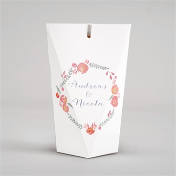 Geschenkbox Hochzeit blumenrahmen - schachtel - Vue 4