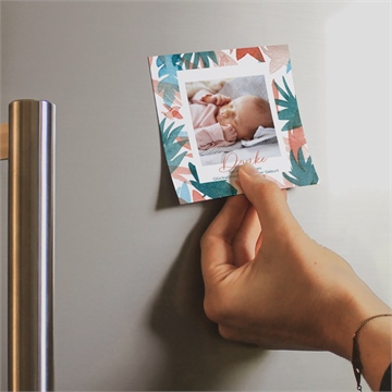 Dankeskarte Geburt flower power - Vue 2