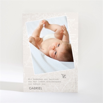 Dankeskarte Geburt mein erster reisepass - Vue 2