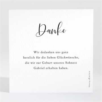Dankeskarte Geburt unser kleiner schatz - Vue 2
