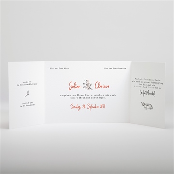 Hochzeitseinladung love and peace - doppelklapp - Vue 2