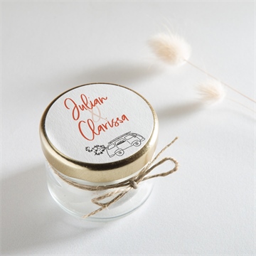 Aufkleber Hochzeit love and peace - Vue 2