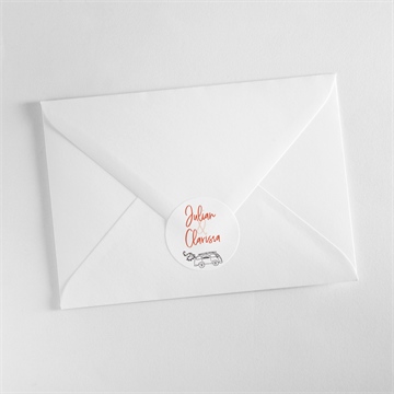 Aufkleber Hochzeit love and peace - Vue 3