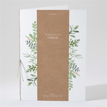 Kirchenheft Kommunion pflanzenillustration