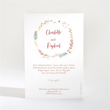 Dankeskarte Hochzeit feuerland - Vue 2