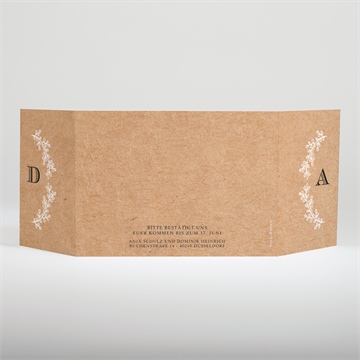 Hochzeitseinladung kleines origami - doppelklapp - Vue 3