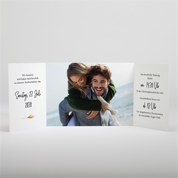 Hochzeitseinladung landkunst - doppelklapp - Vue 2