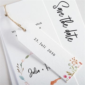 Hochzeitseinladung landkunst - dreiteilig - Vue 2