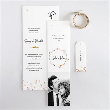 Hochzeitseinladung landkunst - dreiteilig - Vue 4