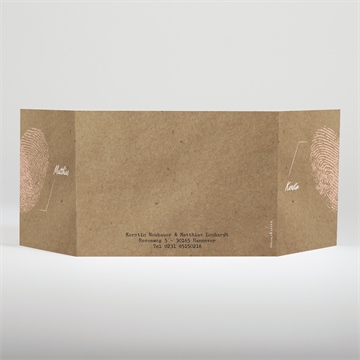 Hochzeitseinladung herzabdruck - doppelklapp - Vue 3