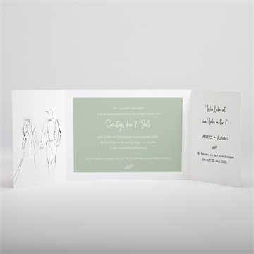 Hochzeitseinladung blühende schönheit doppelklapp - vue 2