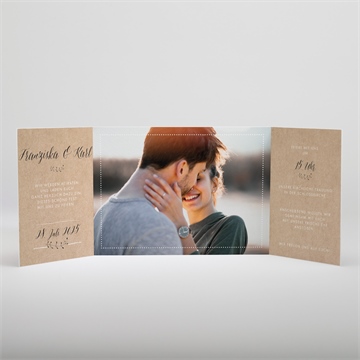 Hochzeitseinladung festlichkeit - doppelklapp - Vue 2