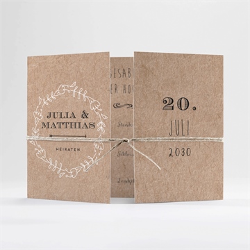 Hochzeitseinladung zurück zur natur - doppelklapp