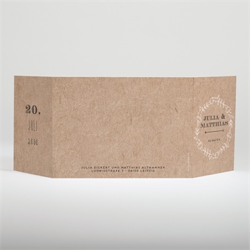 Hochzeitseinladung zurück zur natur - doppelklapp - Vue 3